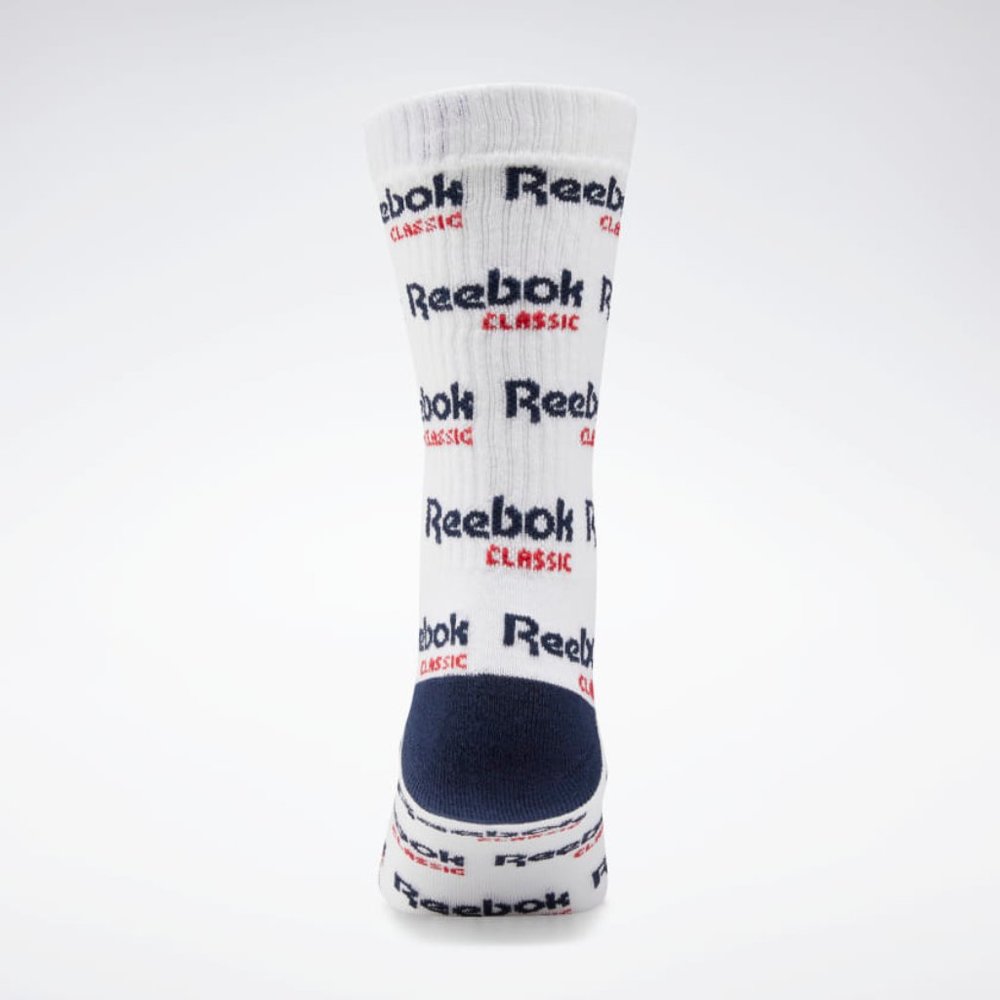 NWT Reebok CLASSICS GRAPHIC CREW SOCKS white - Picture 2 of 3